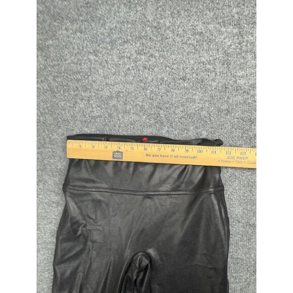 Spanx Faux Leather Leggings Women's Small Black Pull On Mid Rise Skinny - Picture 3 of 9